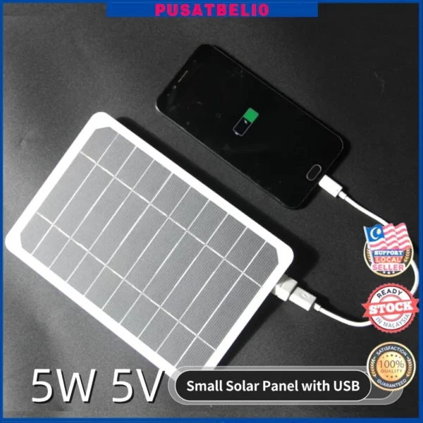 cn-11134207-7r98o-lvsiwz5oaki635.webp 2W 5V Outdoor Solar Panel USB Phone Charger Camping Hiking – Reliable Power & Travel Essential