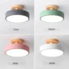 Modern Nordic LED Ceiling Light with Wooden Design for Bedroom Study Balcony – Modern Lighting Solution