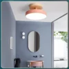 Modern Nordic LED Ceiling Light with Wooden Design for Bedroom Study Balcony – Modern Lighting Solution
