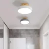 Modern Nordic LED Ceiling Light with Wooden Design for Bedroom Study Balcony – Modern Lighting Solution