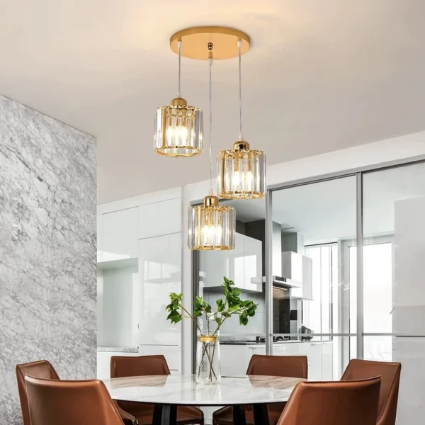 Modern Round LED Crystal Chandelier Living Room Bedroom Dining Room – Modern Lighting Solution