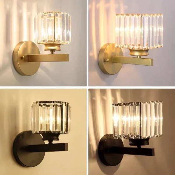 Modern Crystal LED Wall Lamp Living Room Bedroom Bedside Aisle Light – Modern Lighting Solution