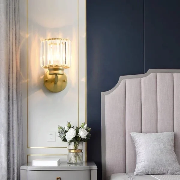 Modern Crystal LED Wall Lamp Living Room Bedroom Bedside Aisle Light – Modern Lighting Solution