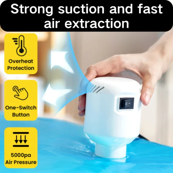 Mini Electric Vacuum Compression Pump for Travel Storage Bags – Reliable Power & Travel Essential